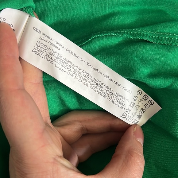 ZARA GREEN KNOTTED SATIN EFFECT DRESS Size S - Picture 11 of 11